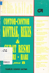 Image of Contoh-contoh Kontrak, Rekes & Surat Resmi sehari-hari jilid 8