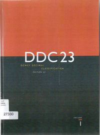 Image of DDC23 Decimal Classification Edition 23 Volume1