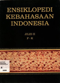 Image of Ensiklopedi Kebahasaan Indonesia Jilid II F-K