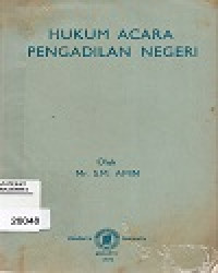 Image of Hukum Acara Pengadilan Negeri