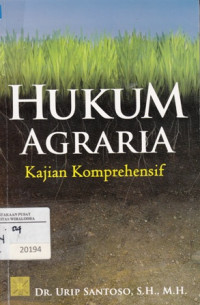 Image of Hukum Agraria: Kajian Komprehensif