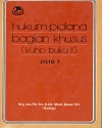 Image of Hukum Pidana Bagan Khusus (kuhp Buku ll) Jilid 1