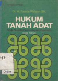 Image of Hukum Tanah Adat