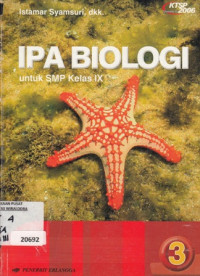 Image of IPA BIOLOGI untuk SMP kelas IX jilid 3