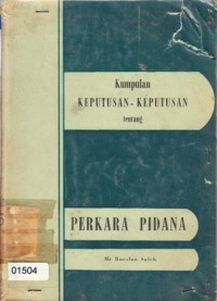 Image of Kumpulan KEPUTUSAN-KEPUTUSAN tentang Perkara Pidana