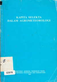 Image of Kapita selekta dalam agrometeorologi