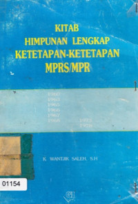 Image of Kitab Himpunan Lengkap Ketetapan-Ketetapan MPRS/MPR