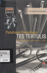 Image of Panduan penulisan tes tertulis implementasi kurikulum 2004