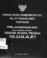 Image of Peraturan Pemerintah-RI No. 27 Tahun 1983