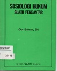 Image of Sosiologi Hukum Suatu Pengantar