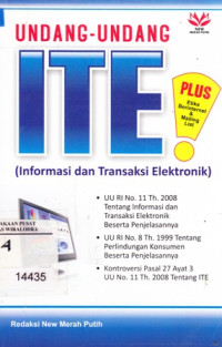 Image of Undang-Undang ITE (Informasi dan transaksi elektronik)