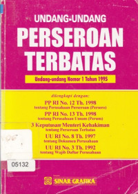 Image of Undang-Undang Perseroan Terbatas Nomor 1 Tahun 1995