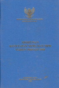 Image of Himpunan Ketetapan MPRS Dan MPR Tahun 1960 S/D 2000