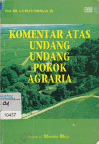Image of Komentar Atas Undang-Undang Pokok Agraria