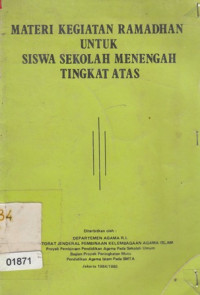 Image of Materi Kegiatan Ramadhan Untuk Siswa Sekolah Menengah Tingkat Atas