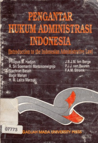 Image of Pengantar Hukum Administrasi Indonesia: Introduction to the Indonesia Administrative Law