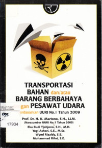 Image of Transportasi  Bahan dan /atau Barang Berbahaya Dengan Pesawat Udara Berdasarkan UURI No.1 tahun 2009